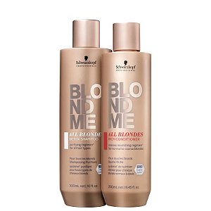 Kit Schwarzkopf Professional BlondMe Purificante + Enriquecido Duo (2 Produtos)