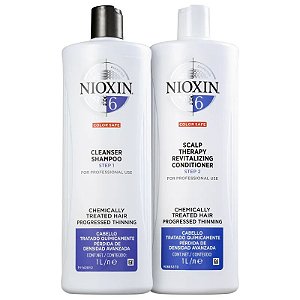 Kit Nioxin Salon Duo Sistema 6 de Tratamento Contra Afinamento Capilar (2 Produtos)