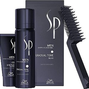 Kit SP System Professional Men Gradual Tone Black Preto (3 Produtos)