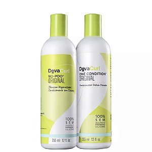 Kit Deva Curl Original - Shampoo No-Poo e Condicionador