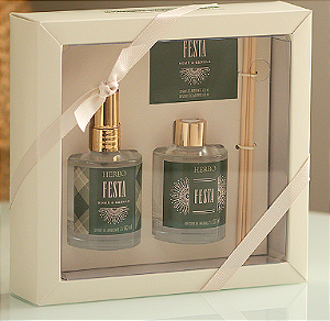 Kit 12 - Mini spray + Mini difusor - Linha Festa