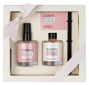 Kit 12 - Mini spray + Mini difusor - Linha Illumina - Amabile