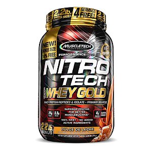 Whey Protein 100% Gold Nitro Tech 1,13kg (2,5 Lbs) - Muscletech