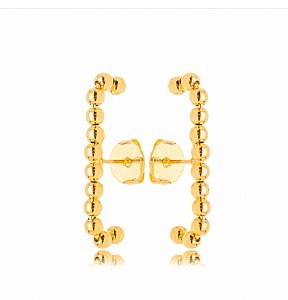Brinco Ear Hook Bola Lisa - Ouro