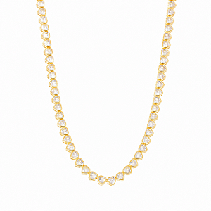 Choker Riviera Coração Cristal - Ouro