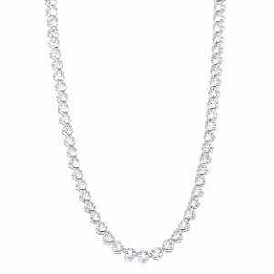 Choker Riviera Coração Cristal - Ródio Branco