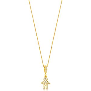 Colar Menino Cravejado - Ouro
