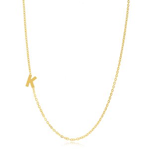 Colar Letra K Liso - Ouro