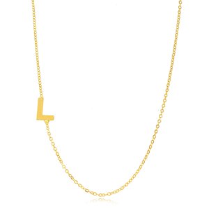 Colar Letra L Liso - Ouro
