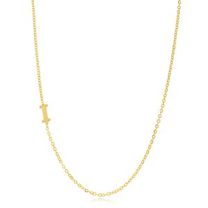 Colar Letra I Liso - Ouro