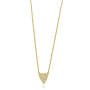Choker  Coração Micro Zircônia - Ouro