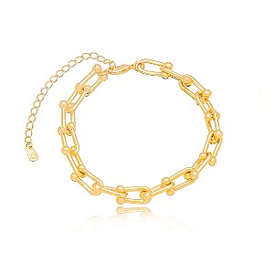 Pulseira Elos Lisos - Ouro