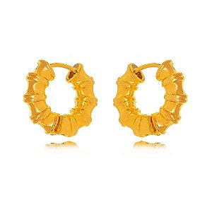 Brinco Argola Lisa Detalhada - Ouro