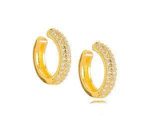Piercing Duplo Micro Zircônia - Ouro