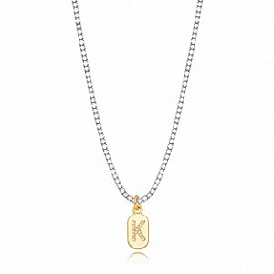 Choker Riviera Letra K Bicolor