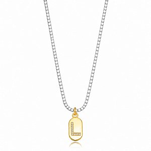Choker Riviera Letra L Bicolor
