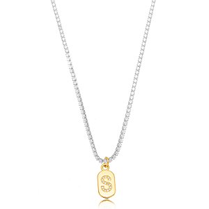 Choker Riviera Letra S Bicolor