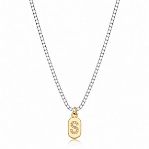 Choker Riviera Letra S Bicolor