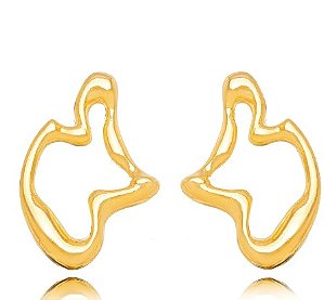 Brinco Vazado Liso - Ouro