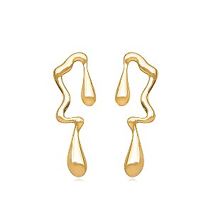 Brinco Orgânico Liso - Ouro