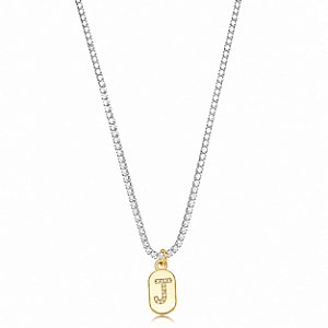 Choker Riviera Letra J Bicolor