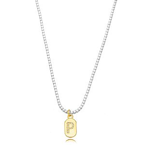 Choker Riviera Letra P Bicolor