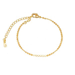 Pulseira Chapas Redondas Lisas - Ouro