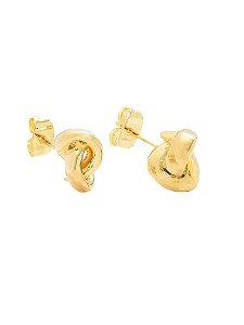 Brinco P Entrelaço - Banho em Ouro
