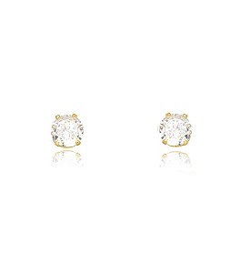 Brinco Ponto de Luz Cristal - Ouro