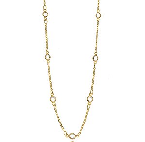 Choker Semijoia Cristais - Ouro