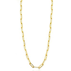 Colar Semijoia Elos Lisos - Ouro