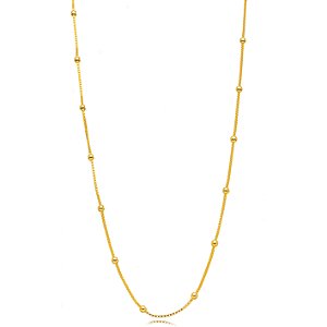 Colar Esferas Lisas - Ouro