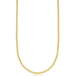 Colar Semijoia Elo Português - Ouro