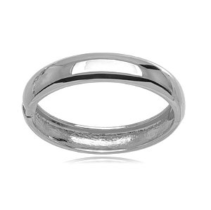 Bracelete Semijoia Liso - Ródio Branco