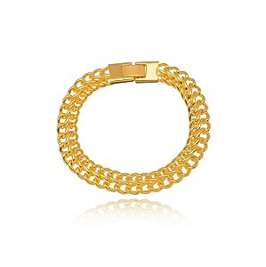 Pulseira Semijoia Elos Liso - Ouro