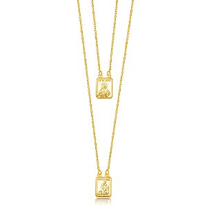 COLAR ESCAPULARIO SAGRADO CORAÇÃO DE JESUS - OURO