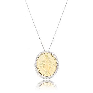 Colar Nossa Senhora Aparecida Cravejado