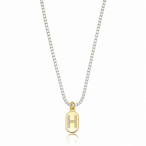 Choker Riviera Letra H Bicolor