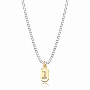 Choker Riviera Letra I Bicolor