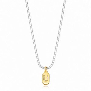 Choker Riviera Letra U Bicolor