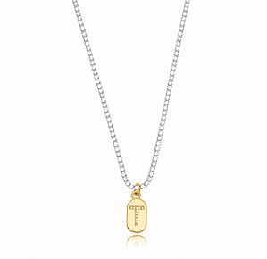 Choker Riviera Letra T Bicolor
