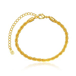 Pulseira Semijoia Cordão Baiano - Ouro