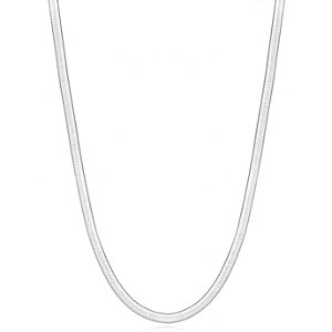 Choker Semijoia Fita Lisa - Ródio Branco