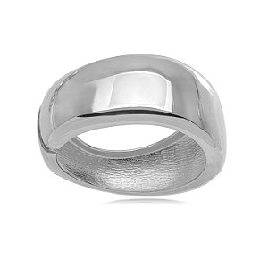 Bracelete Semijoia Liso - Ródio Branco