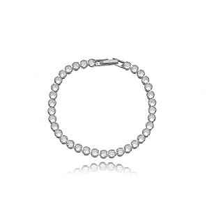 Pulseira Riviera com Zircônias – Ródio Branco