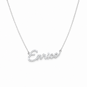 Colar Personalizado Nome em Prata 925 com Moissanite