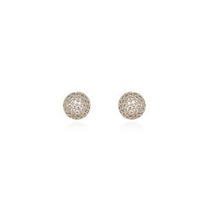 Brinco Bola Micro Zircônia - Ródio Branco