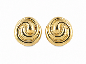 Brinco Espiral Orgânico – Banho em Ouro