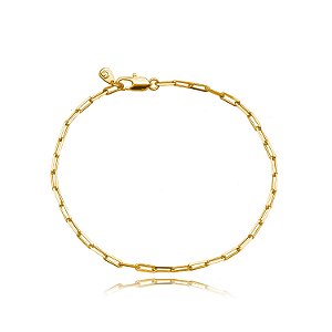 Pulseira Masculina Elo Alongado – Banho em Ouro