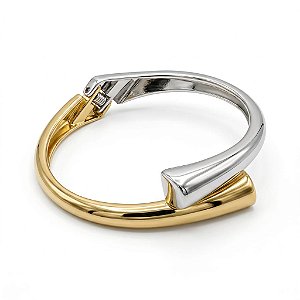 Bracelete Bicolor Design Escultural